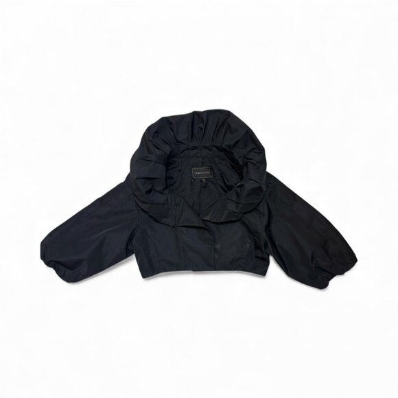 BCBG Black Balloon Crop Jacket w Pleated Slvs - Picture 4 of 4